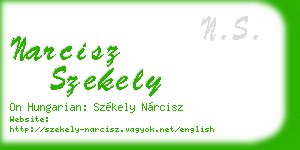 narcisz szekely business card